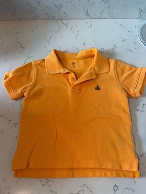 GAP Orange Short-Sleeve Polo with Embroidered Logo